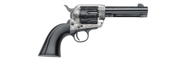 Pietta 1873 Single Action - .44 Caliber - Engraved Old Silver Finish - Black Grips - 5" Barrel - SA73-024/OSF/LE/VB Pietta 1873 Single Action - .44 Caliber - Engraved Old Silver Finish - Black Grips - 5" Barrel - SA73-024/OSF/LE/VB