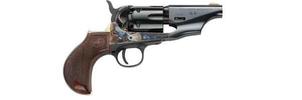 Pietta® .36 Caliber 1861 Remington Snub Nose Army Revolver - 3" Barrel Steel Frame - Blued Fluted Cylinder - CPPSNB36MS/MT/BB/LC1 Pietta® .36 Caliber 1861 Remington Snub Nose Army Revolver - 3" Barrel Steel Frame - Blued Fluted Cylinder - CPPSNB36MS/MT/BB/LC1