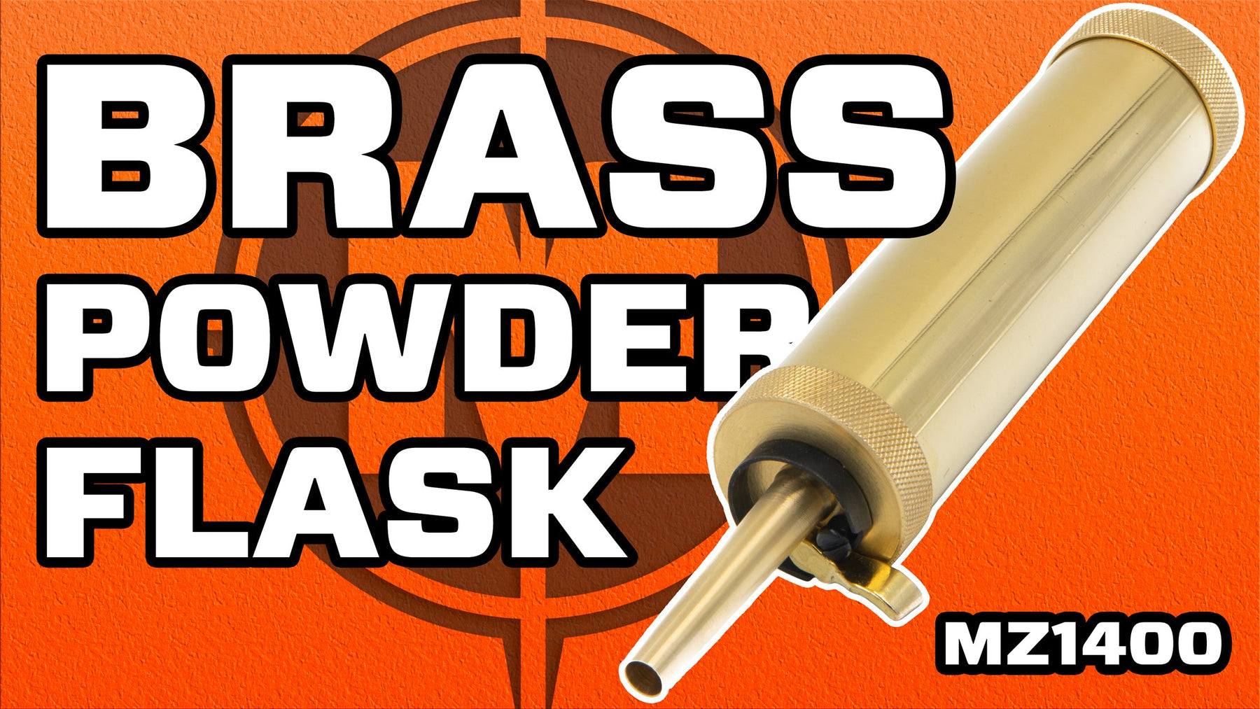 Bass Powder Muzzleloader Brass Powder Flask - MZ1400 — Muzzle-Loaders.com