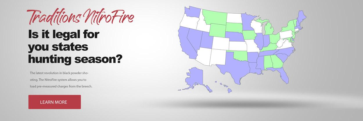 Where is the Traditions NitroFire & CVA Crossfire Legal?