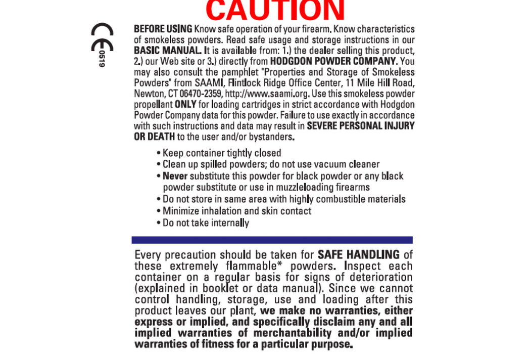 Hodgdon® IMR 4198 Smokeless Powder - 1 LB. Can - 941981