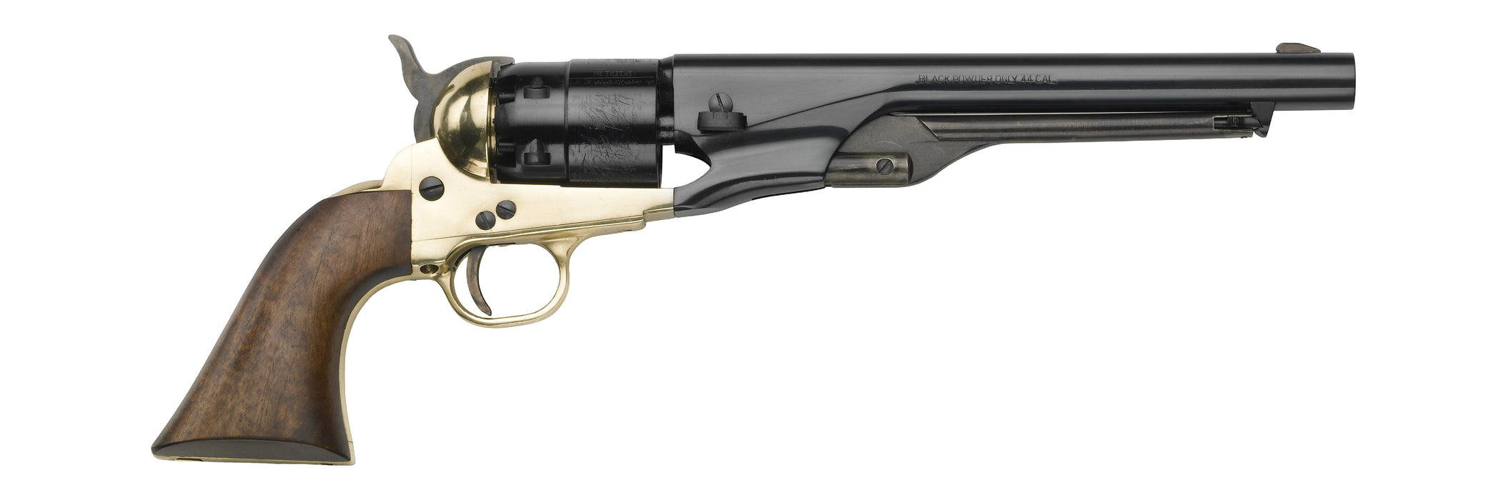 Pietta™ 1860 Army Brass Frame - Engraved Cylinder - .44 Caliber - CABTI44