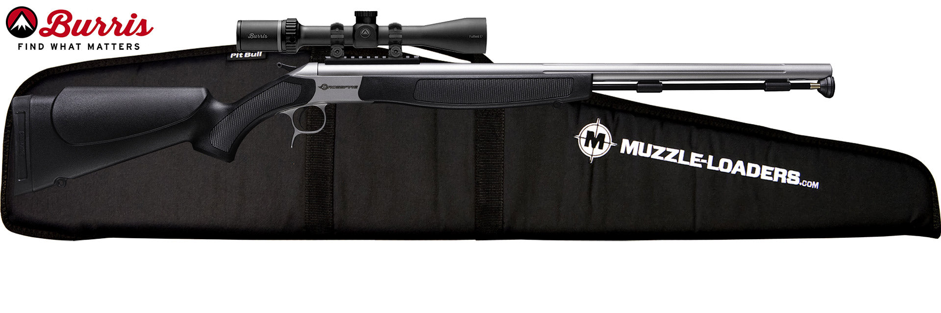 CVA Crossfire Black & Stainless With Burris Muzzleloader Scope - Soft Case