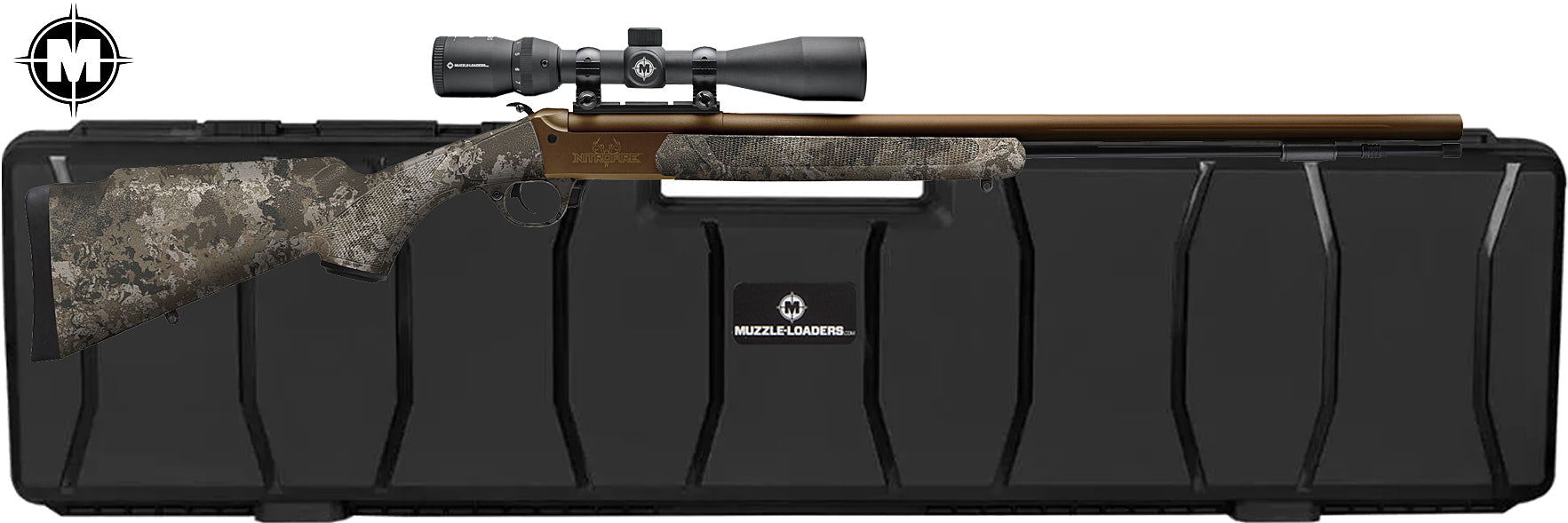 Traditions™ NitroFire VAPR Muzzleloader Scope Package - .50 Cal Veil™ Wideland Camo & Burnt Bronze CeraKote™ - CR5-848804425MZHC Hard Case