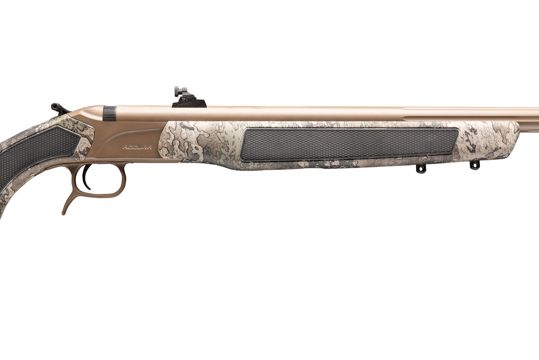 CVA Accura LR-X - .50 Caliber - True Timber Strata Camo - FDE Cerakote/Nitride Barrel Finish - Genesis Soft Case Combo - ForeStock - PR3209N