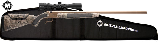 CVA Accura LR-X - .50 Caliber - True Timber Strata Camo - FDE Cerakote/Nitride Barrel Finish - Genesis Soft Case Combo - PR3209MZSC
