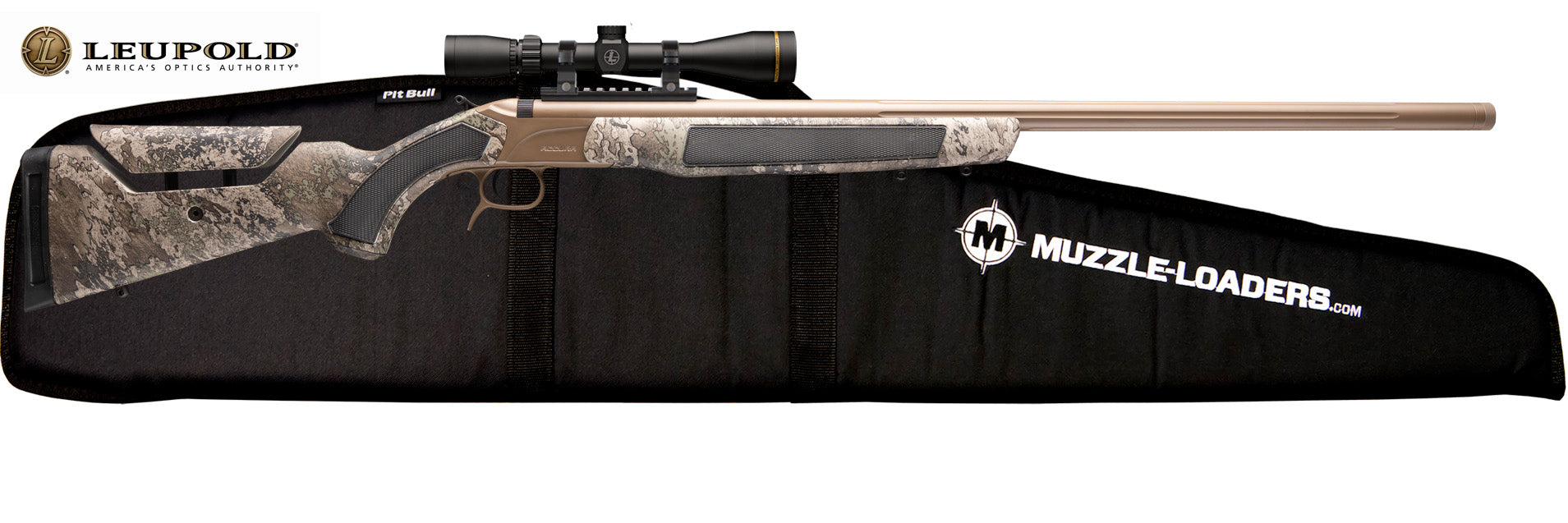 CVA Accura LRX - .50 Caliber  - FDE Cerakote + Nitride Bare - True Timber Strata - Leupold VX-Freedom UltimateSlam™  Soft Case Combo - PR3209LCSC