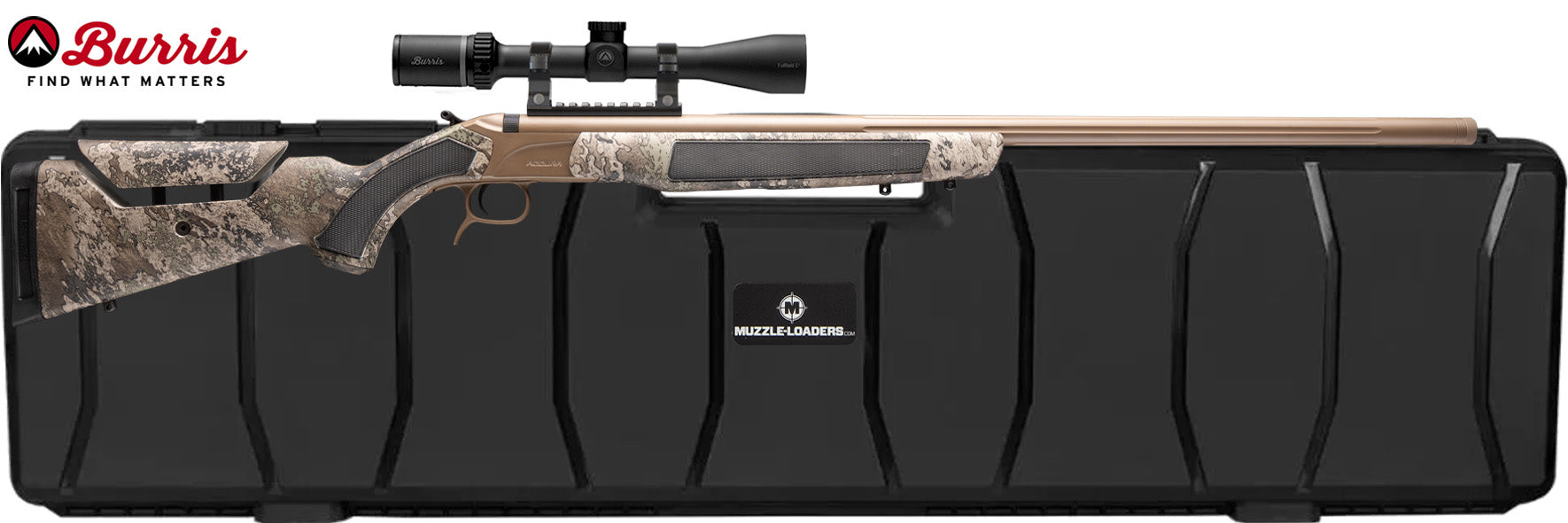 CVA Accura LR-X - .50 Caliber - True Timber Strata - Nitride/Cerakote Barrel - Burris Fullfield E1 - Hard Case - PR3209BFHC