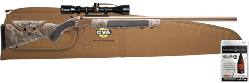 CVA® Accura LR-X Muzzleloader Rifle .50 Caliber - FDE Cerakote & Nitride Barrel - True Timber Camo - KonusPro™ 4-12x44 IR BDC Scope - PR3209NSCP