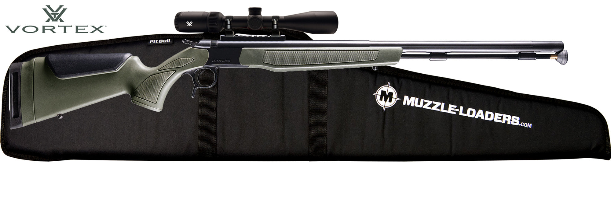 CVA Optima Nitride and Steel Barrel OD Green Stock - Vortex Crossfire HD Scope Combo with Soft Rifle Case - PR2048VHD