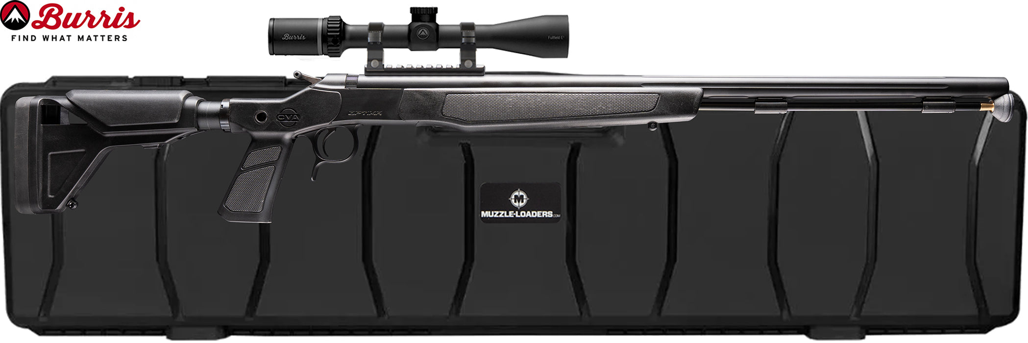 CVA Optima XP - Burris Fullfield E1 3-9x40mm Scope Combo - Hard Rifle Case - PR2043NMBHC