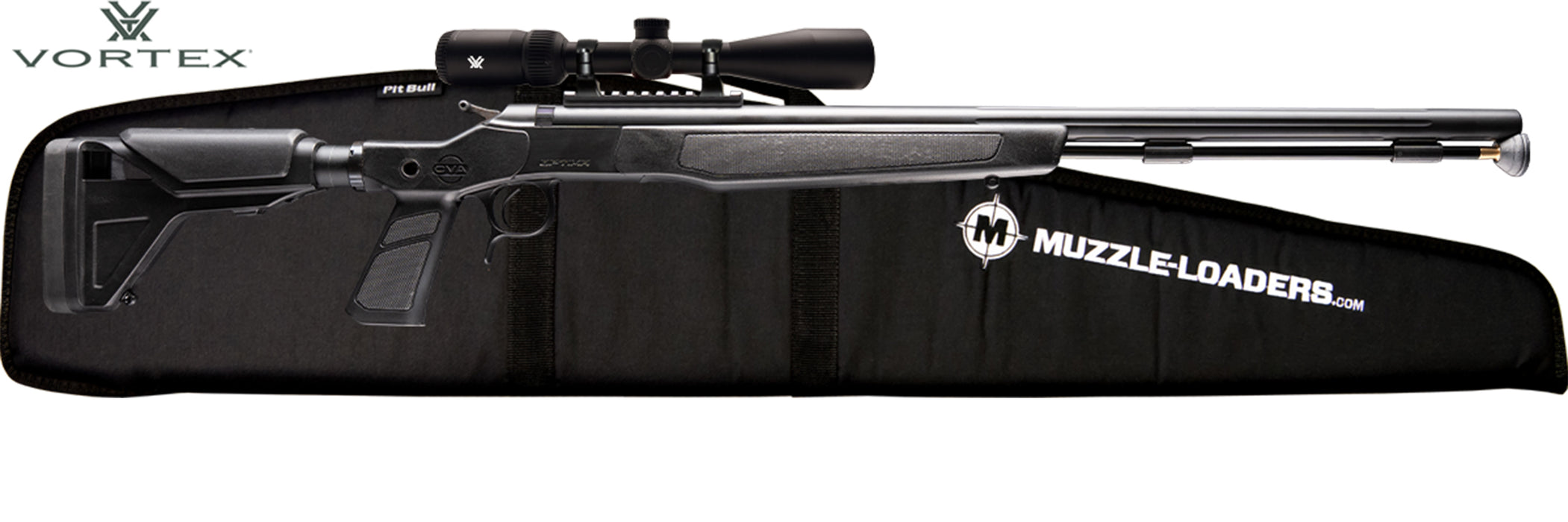 CVA Optima XP Muzzleloader RIfle Scope and Case Combo with a Crossfire HD and Muzzle-Loaders Soft Rifle Case - PR2043VHD