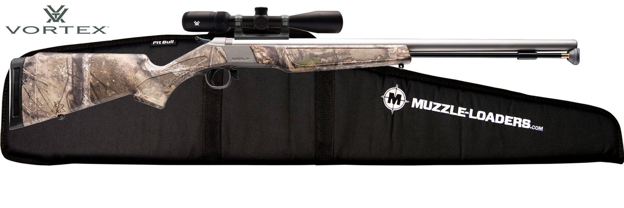 CVA Wolf Realtree APX Camo Crossfire HD Scope Combo with a Muzzleloaders Soft Case - PR2120SMVHD