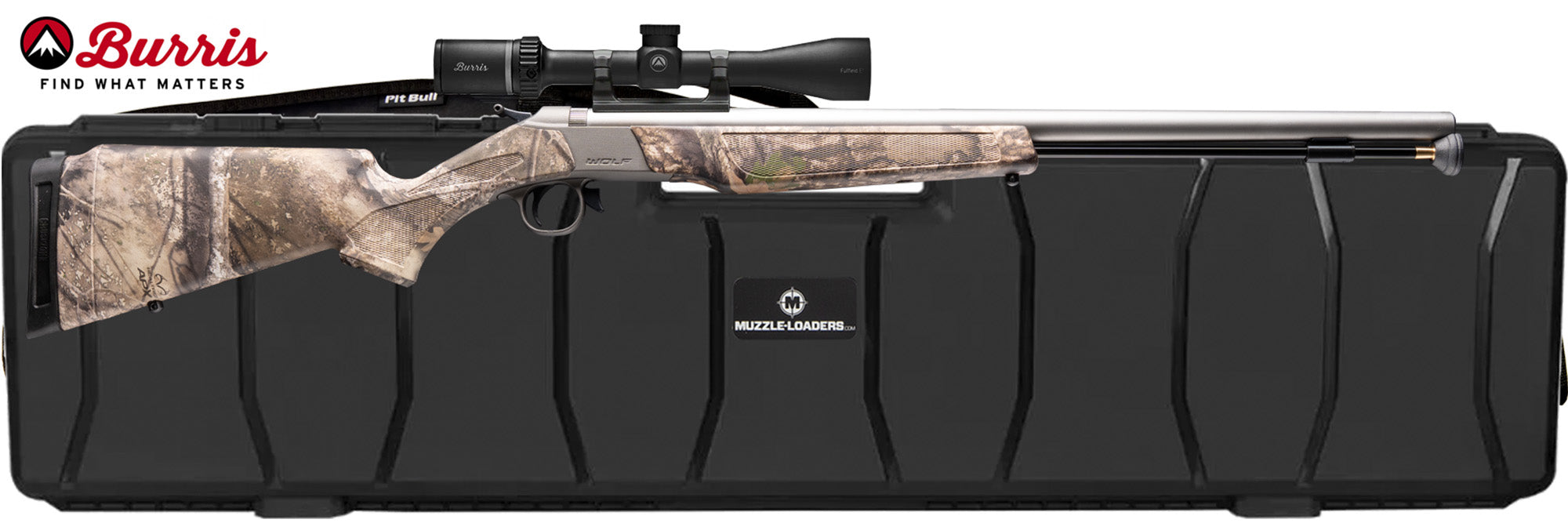 CVA Wolf - Stainless Steel & Realtree APX Camo - Burris Fullfield E1 3-9x40mm Hard Case Combo - PR2120SMBHC