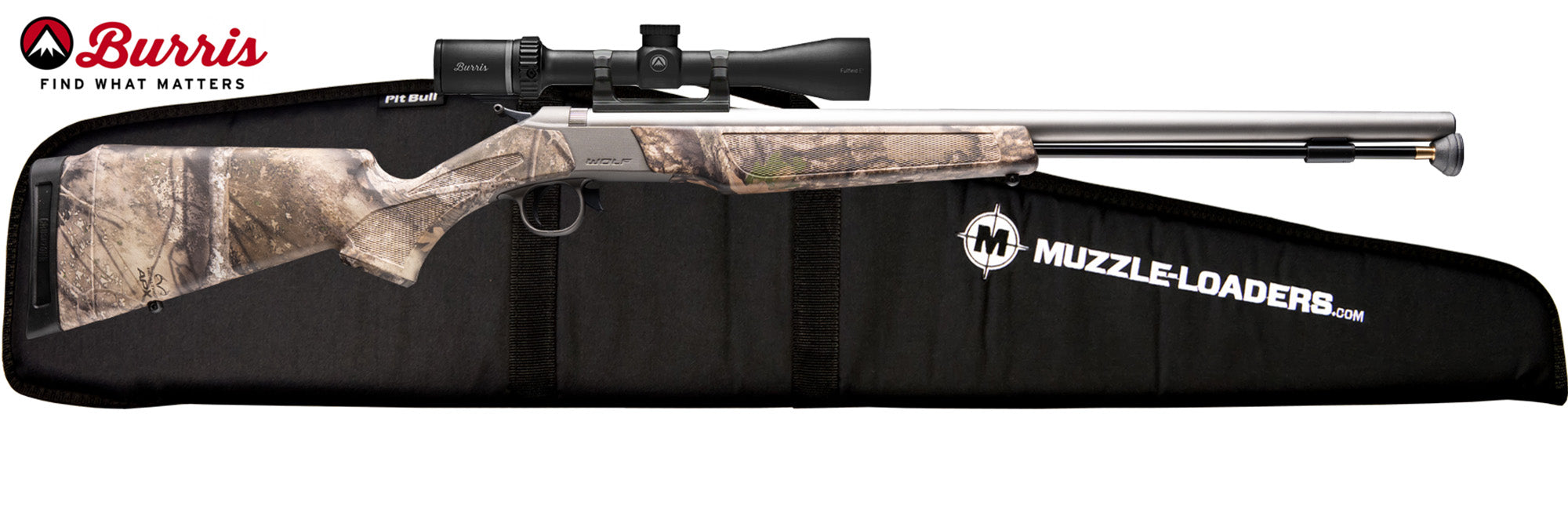 CVA Wolf - Stainless Steel & Realtree APX Camo - Burris Fullfield E1 3-9x40mm Soft Case Combo - PR2120SMBSC