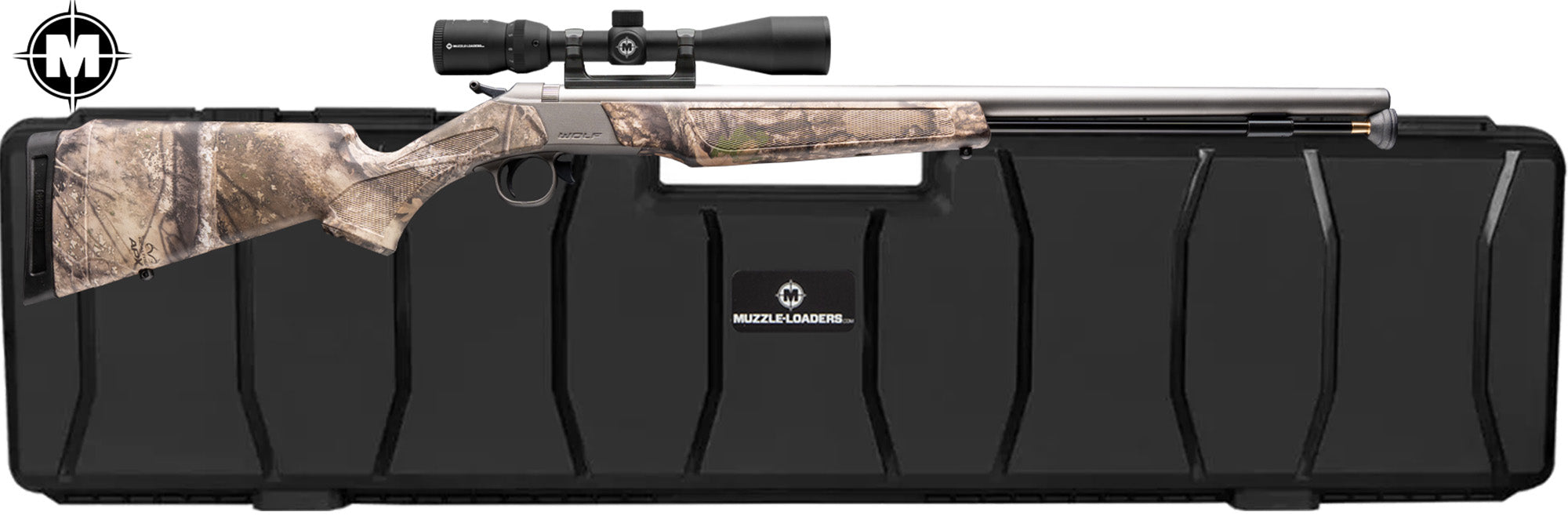 CVA Wolf - Stainless Steel & Realtree APX Camo - Genesis 3-9x40mm Hard Case Combo - PR2120SMZHC