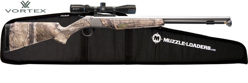 CVA Wolf - Stainless Steel - Realtree APX Camo Stock - Vortex Crossfire II Dead-Hold BDC or C-Plex Soft Case Combo - PR2120SMV
