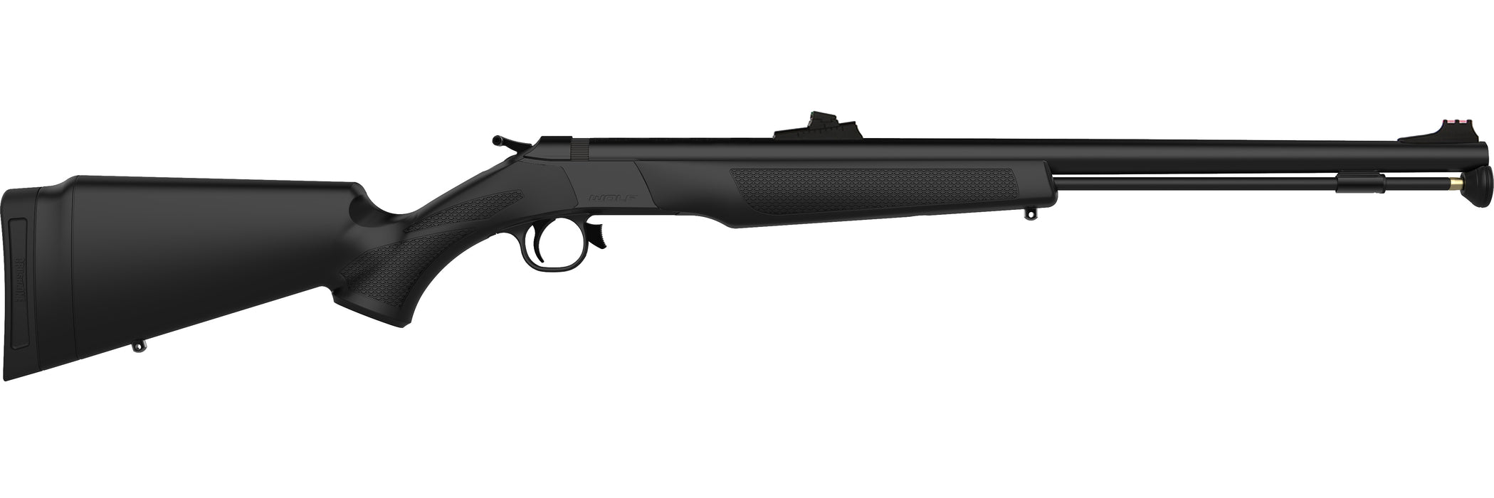 CVA Wolf™ Muzzleloader Rifle w/ Williams™ Sights - .50 Cal Blued Steel & Black Stock - PR2113