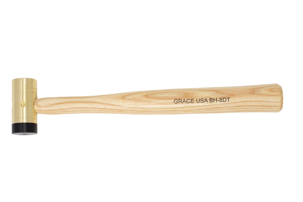 Grace USA 8 oz Brass Hammer with Derlin Tip - BH-8DT