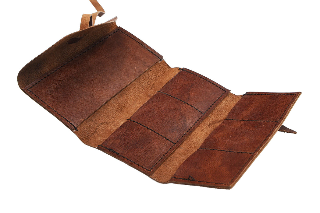 Muzzle-Loaders Leather Flint and Tool Wallet - Six Flint Pockets and Tool Pouch - MZ1927