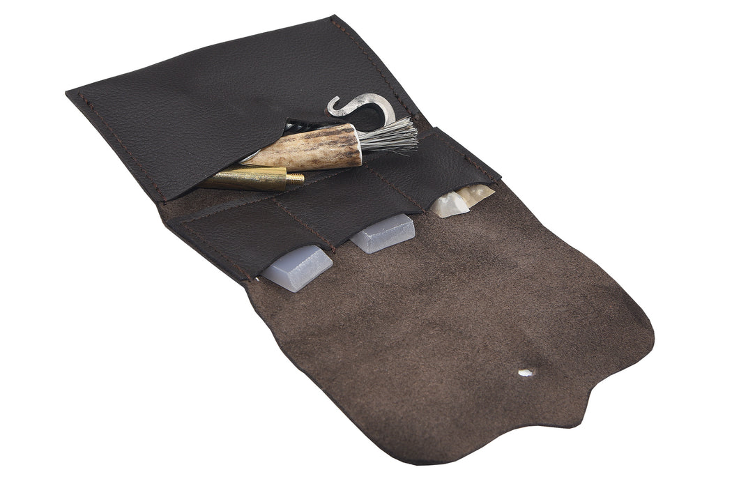 Muzzle-Loaders Leather Flint Roll and Tool Pouch with Tools and Flints - MZ1928