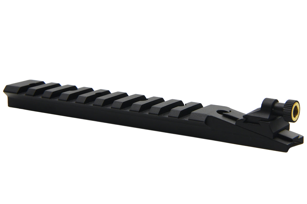 Muzzle-loaders™ Picatinny Scope Rail with Adjustable Peep Sight - Fits CVA Accura, Optima & Wolf Muzzleloaders - MZ1926