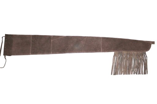 Muzzle-Loaders Blackpowder Leather Gun Sleeve - 53" Fringed Leather Rifle Sleeve - MZ1205