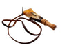 Muzzle-Loaders Powder Priming Horn - Leather Attachment Strap - Wooden Stopper - MZ1233