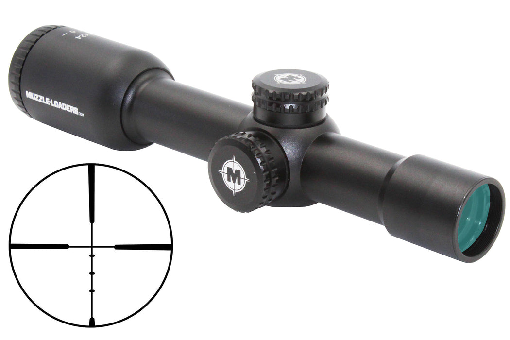 Muzzle-Loaders 1x24mm Scope Bullet Drop Compensator Reticle