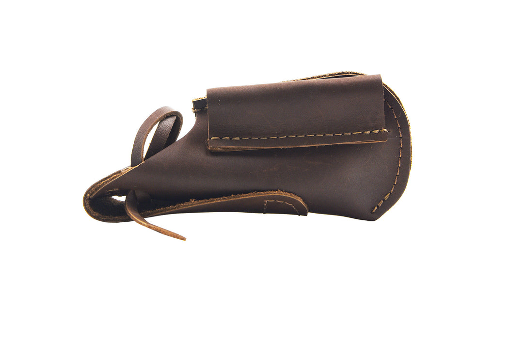October Country Dual Pocket Leather Powder Flask Carrier Belt Pouch - 01-476