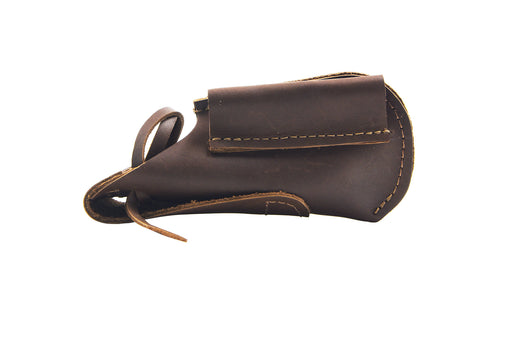 October Country Dual Pocket Leather Powder Flask Carrier Belt Pouch - 01-476