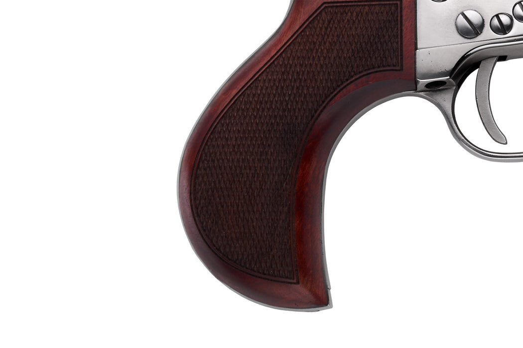 Pietta 1862 Colt Snubnose Thunderer - Walnut Checkered Grips - CPPSNBOS44MTLC
