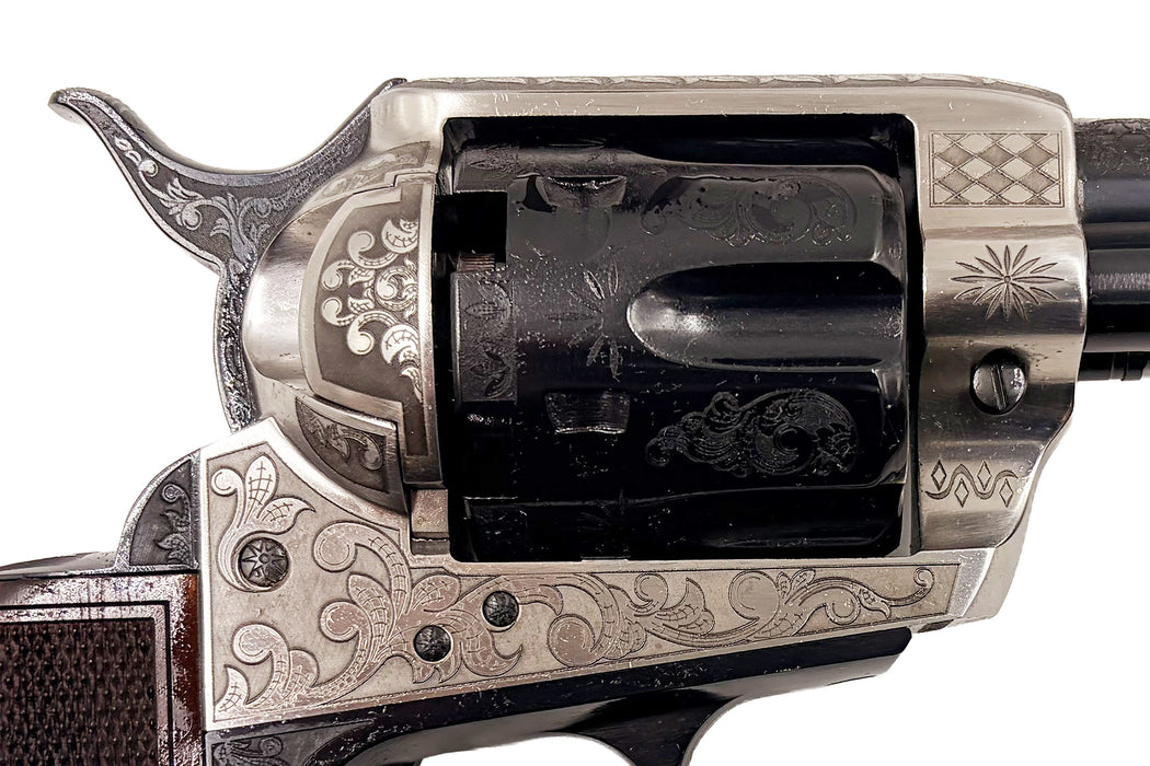 Pietta 1873 .44 Caliber Engraved Revolver with Engraved Cylinder, Hammer, and Frame - SA73-024/OSF/PT/LC