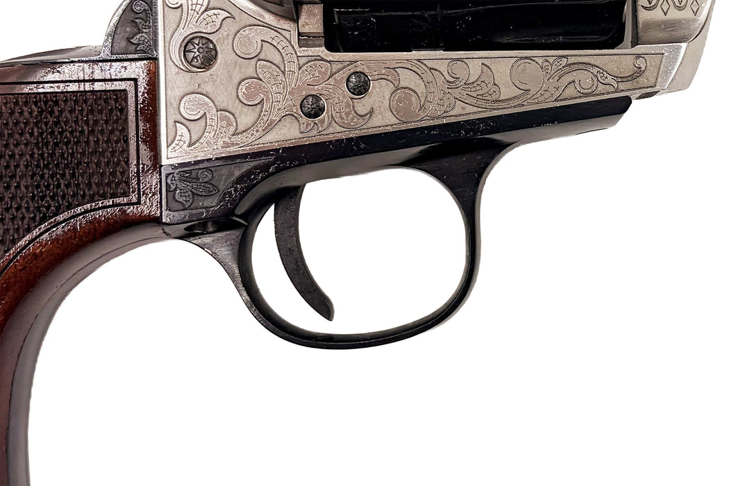 Pietta 1873 .44 Caliber Engraved Revolver with Black Single Action Trigger and Trigger Guard- SA73-024/OSF/PT/LC