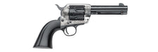 Pietta 1873 Single Action Nickel Engraved 44 Caliber Revolver with Black Polymer Grips - SA73-024/OSF/LE/VB