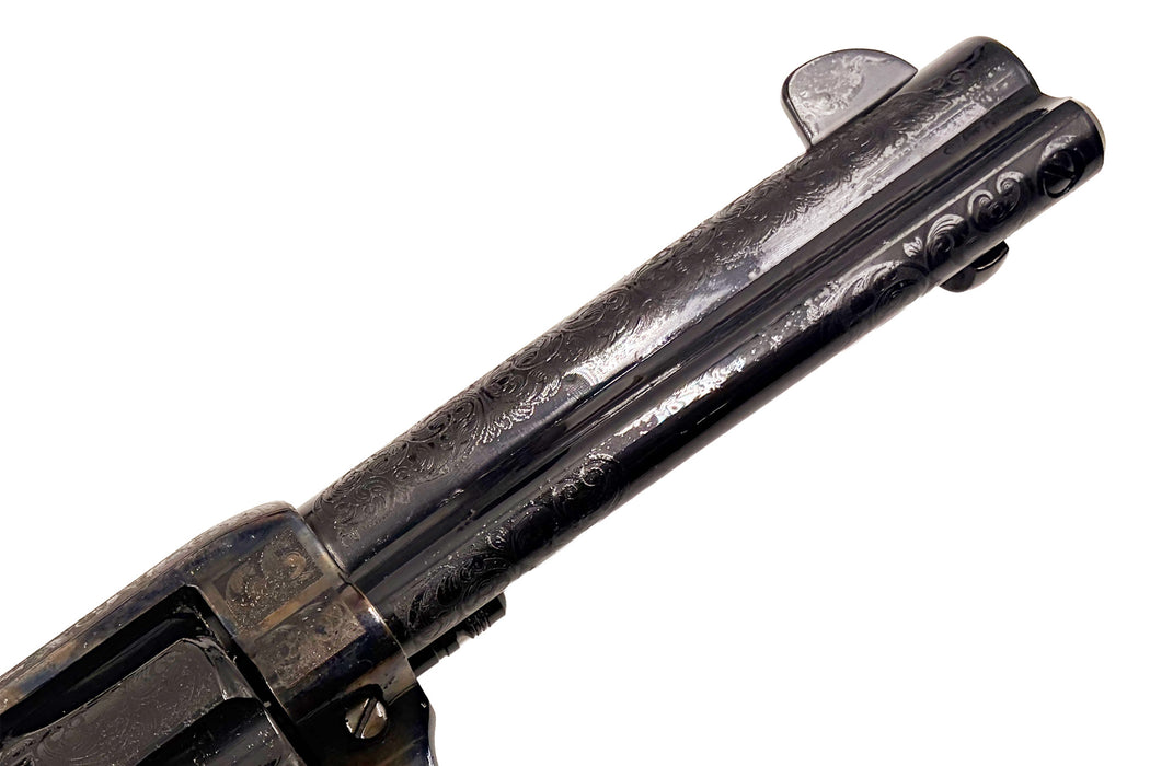 Pietta 1873 Single Action Engraved Revolver Dead Mans Hand Engraved Barrel - SA73-063/LE/IG/A&E