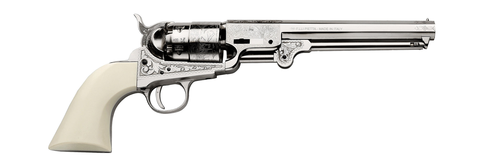 Pietta 1851 REB Nord Navy DeLuxe Nickel | .44 Cal | Muzzle-Loaders.com