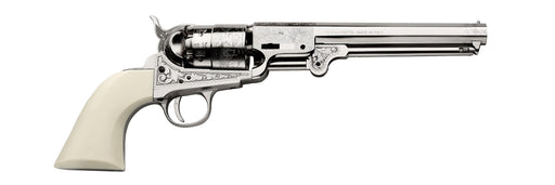 Pietta 1851 REB Nord Navy 44 Caliber Laser Engraved White Polymer Grips - RENIG44/LE