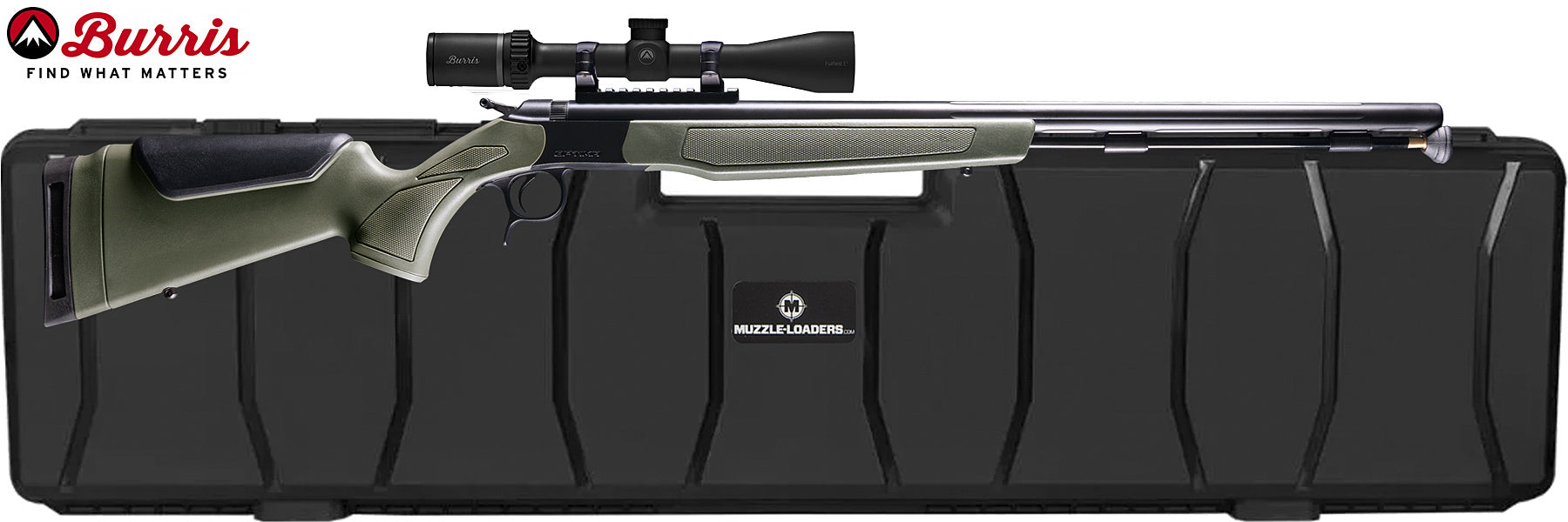 CVA Optima™ Nitride & OD Green Scope Combo - .50 Cal Burris™ 3-9x40mm Scope - PR2048BFHC Hard Case