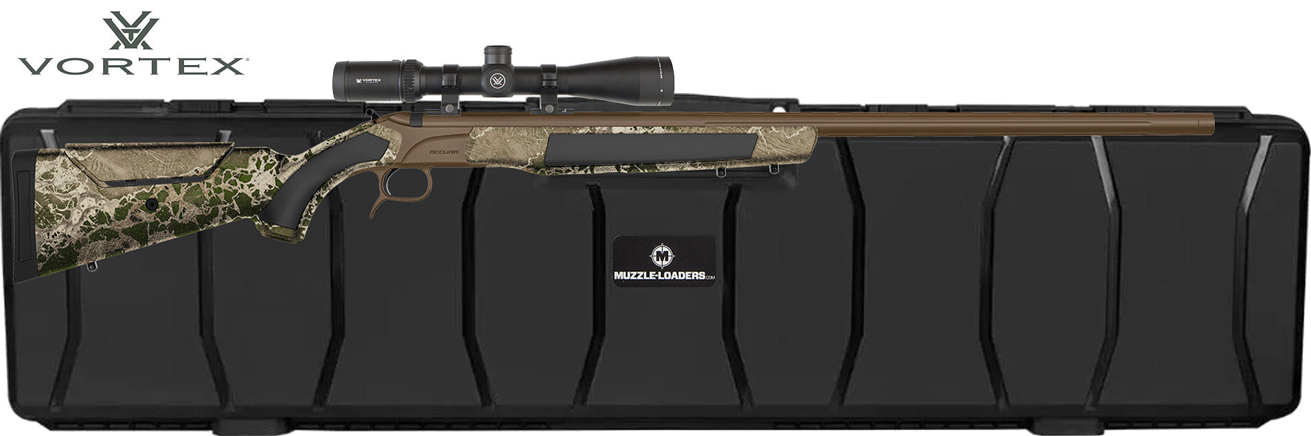 CVA™ Accura LR-X - Vortex™ Viper HS 4-16x44mm Scope - .45 Cal 30" Barrel Threaded 3/4x20 - 1:22 Twist - PR3206VSVIP Hard Case