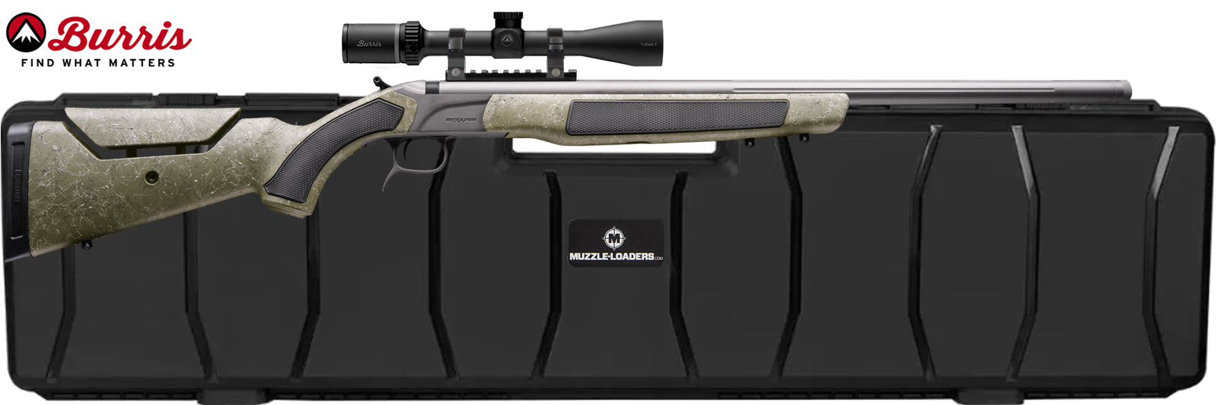 CVA™ Accura MR-X Burris™ Scope Package - Cerakote Tungsten & Nitride - .45 Cal w/ 26" Barrel - 209 & Variflame Ignition Included - PR3232BFHC Hard Case