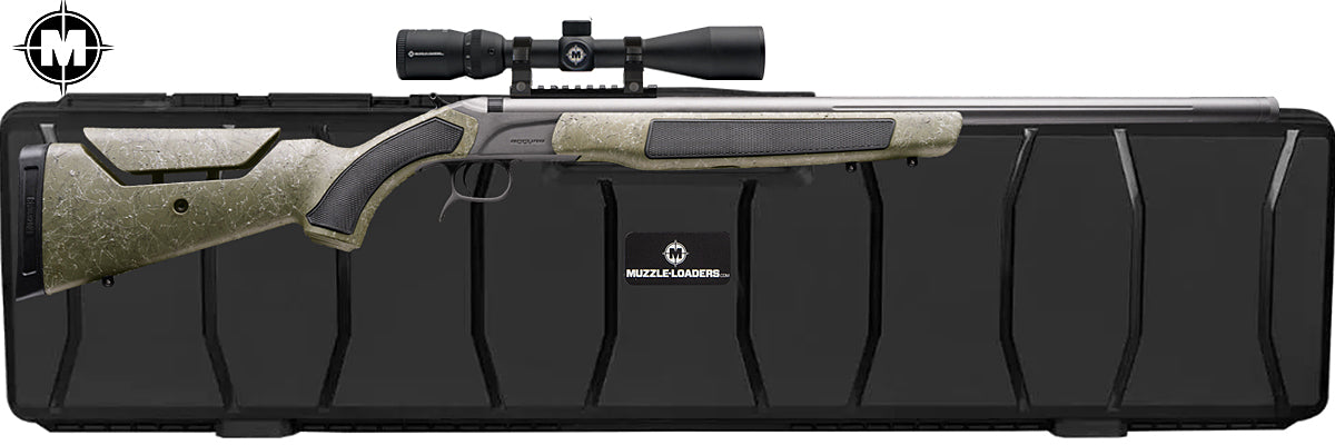 CVA™ Accura MR-X Scope Package - Cerakote Tungsten & Nitride - .45 Cal w/ Genesis™ 3-9x40mm Scope - 209 & Variflame Ignition Included - PR3232NMZHC Hard Case
