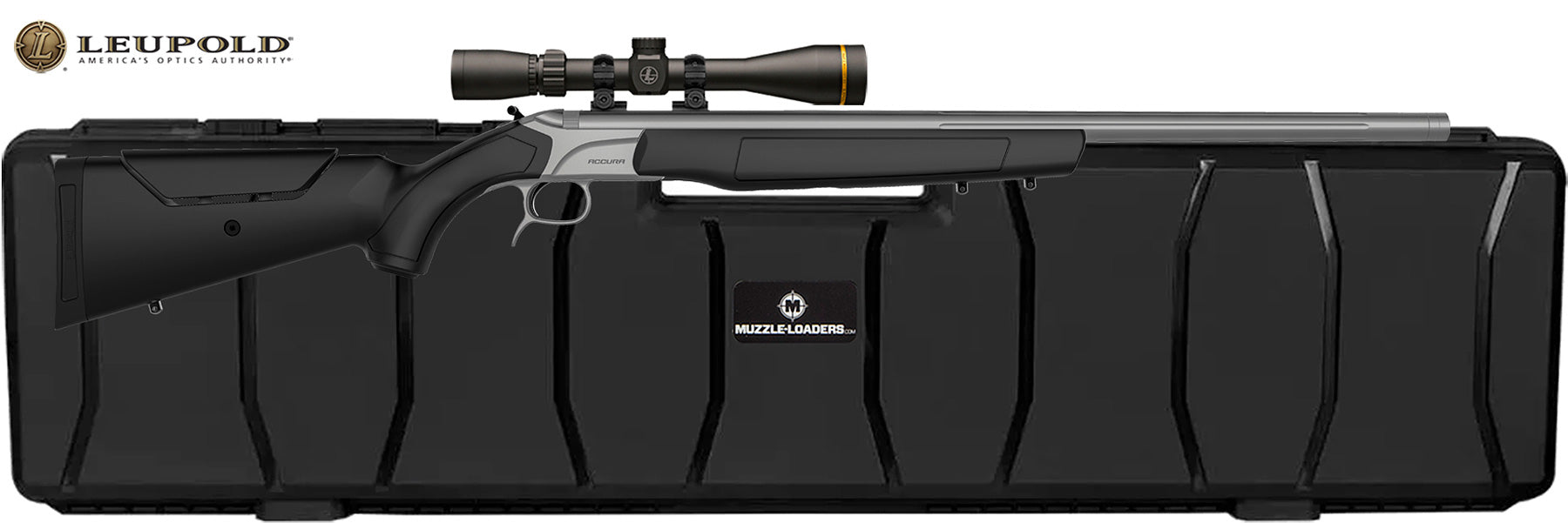CVA™ Accura MR-X Leupold™ Scope Combo - .50 Cal 26" SS Barrel Threaded - Black Stock 1:28 Twist - PR3241SLC
