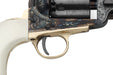 Pietta™ 1851 Navy Deluxe Engraved Black Powder Revolver Pistol - 7.5" Barrel - .36 Caliber - Ivory Grip Trigger