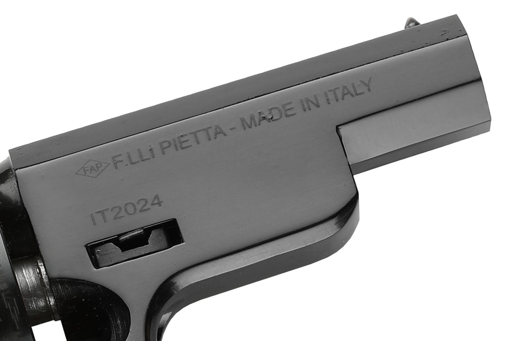 Pietta™ 1851 Snubnose Confederate Navy Sheriff Black Powder Revolver Pistol - .44 Caliber 5.5" Blued Barrel Brass Frame - RNSTI44MTBLC1 Barrel