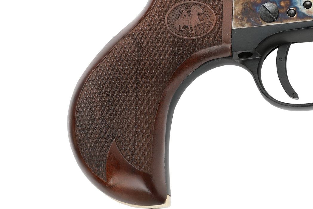 Pietta® .36 Caliber 1861 Remington Snub Nose Army Revolver - 3" Barrel Steel Frame - Blued Fluted Cylinder - CPPSNB36MS/MT/BB/LC1 Grip