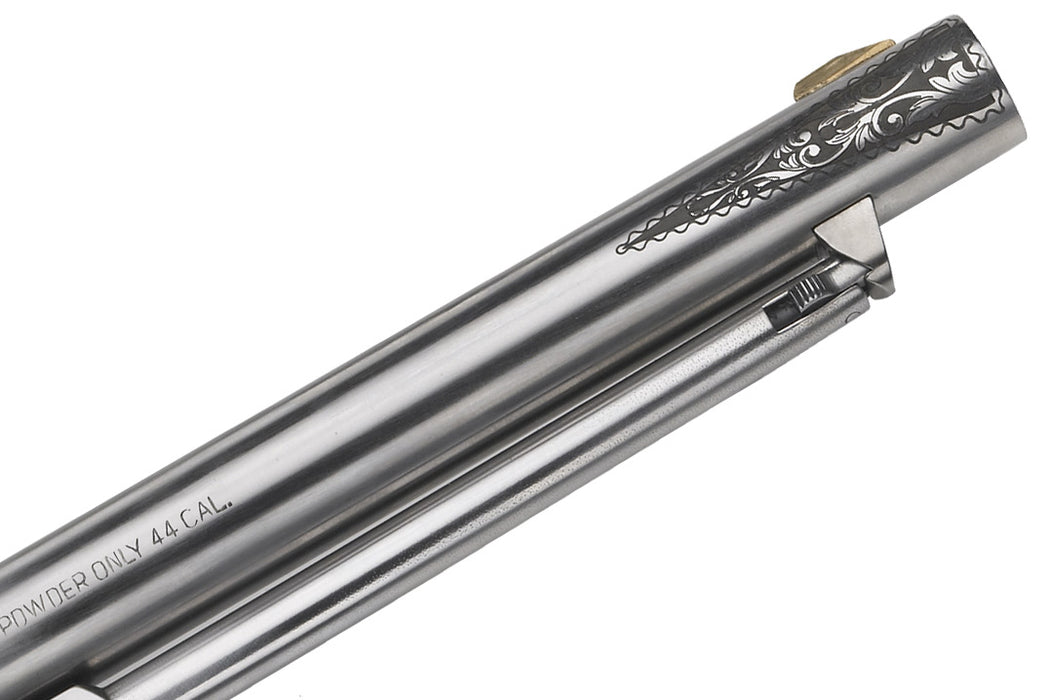 Pietta™ 1862 Dance Silver Engraved Black Powder Revolver - .44 Caliber w/ 8" Barrel - Walnut Grip - DAN44B/LE Barrel