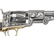 Pietta™ 1862 Dance Silver Engraved Black Powder Revolver - .44 Caliber w/ 8" Barrel - Walnut Grip - DAN44B/LE Cylinder