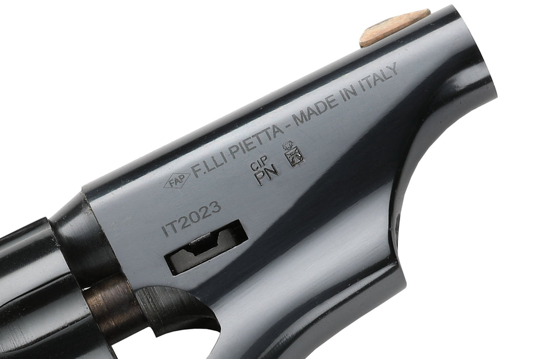 Pietta® .36 Caliber 1862 Snub Nose Army Revolver - 3" Barrel Steel Frame - Blued Fluted Cylinder - CPPSNB36MS/MT/BB/LC1 Barrel