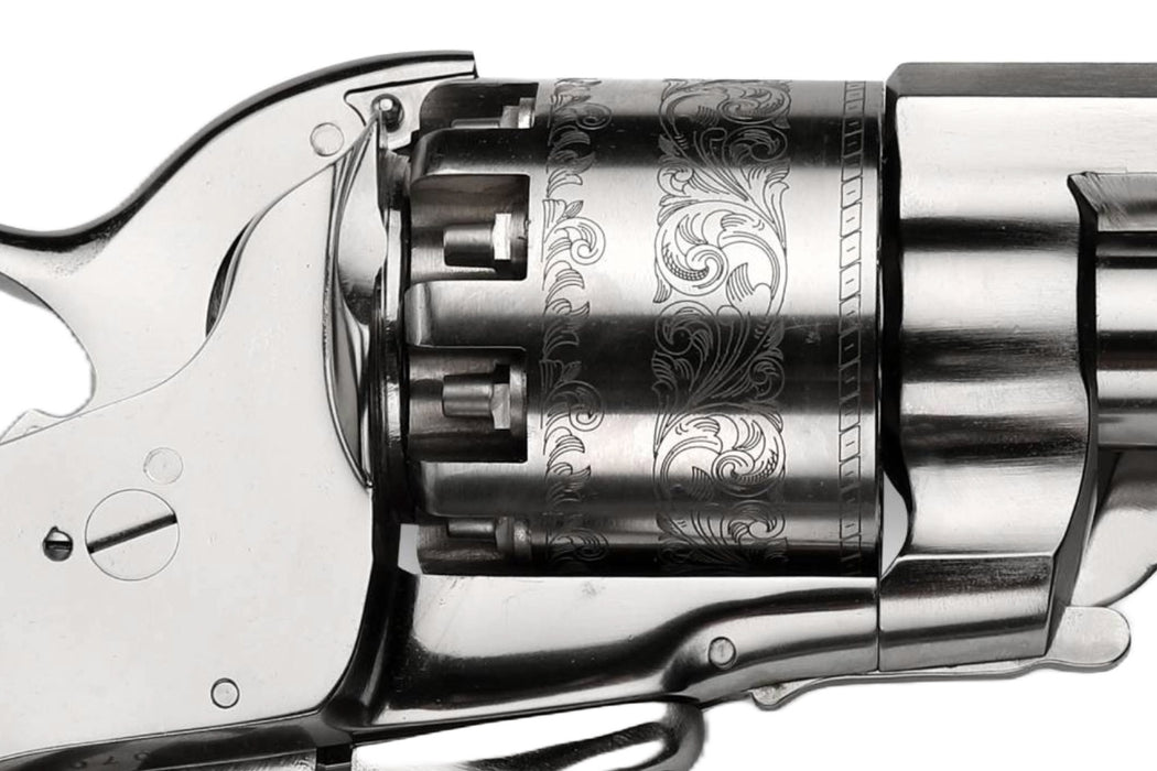 Pietta™ LeMat Cavalry Nickel Plated Black Powder Revolver - .44 Caliber Revolver w/ 20GA Single-Shot Barrel - Walnut Grip - LMC44NK Cylinder